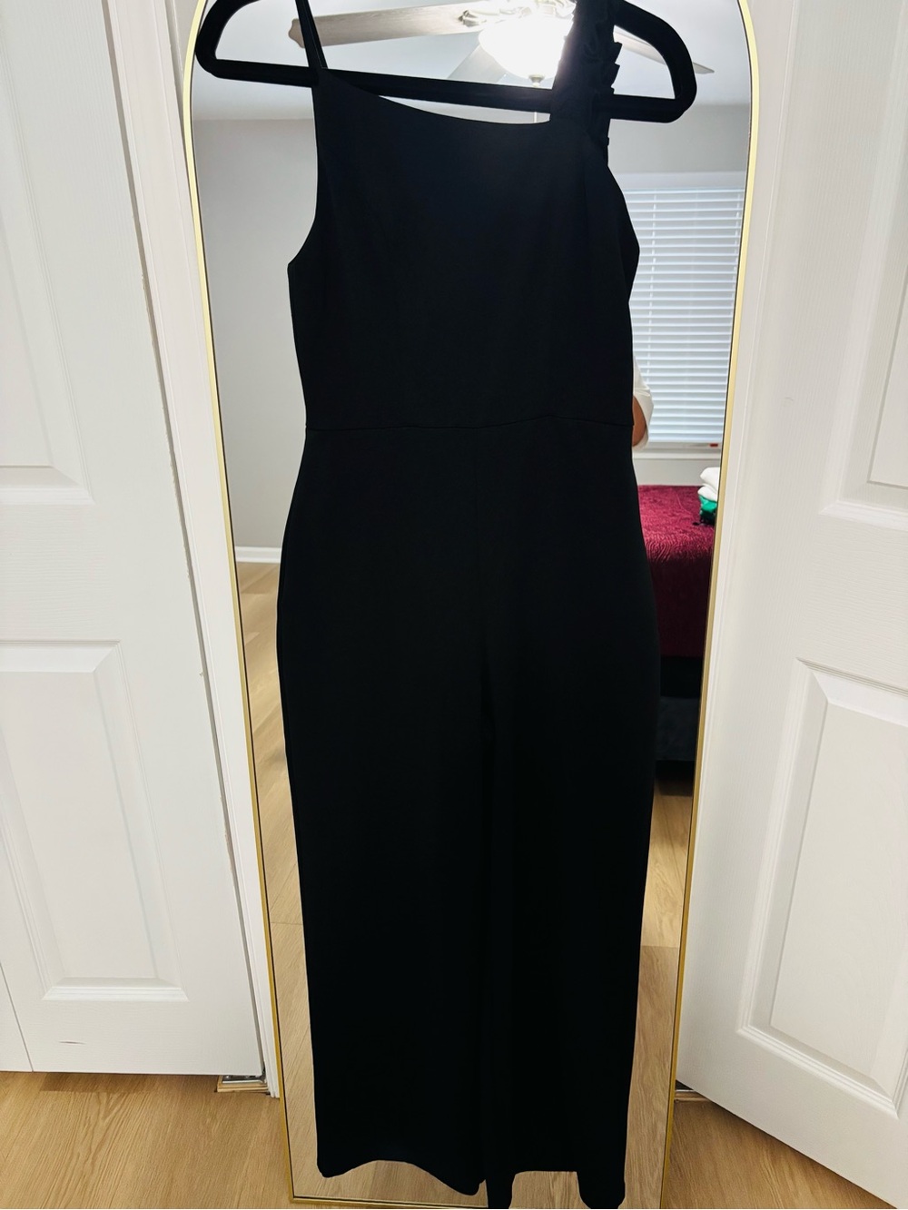 One-Shoulder Black Wide-Leg Jumpsuit